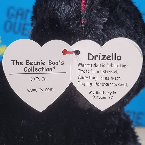 Ty Beanie Boo Drizella the Bat 6" UltraSoft Halloween Seasonal Toy Plush NWT - Picture 11 of 12